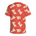 Cartoon Jack Russell Terrier Print Men's Sports T-Shirt