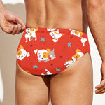 Cartoon Jack Russell Terrier Print Men's Swim Briefs