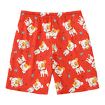 Cartoon Jack Russell Terrier Print Men's Swim Trunks