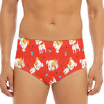 Cartoon Jack Russell Terrier Print Men's Triangle Swim Briefs