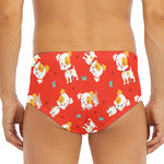Cartoon Jack Russell Terrier Print Men's Triangle Swim Briefs