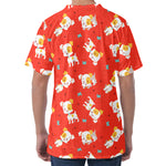 Cartoon Jack Russell Terrier Print Men's Velvet T-Shirt