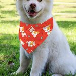 Cartoon Jack Russell Terrier Print Over The Collar Dog Bandana