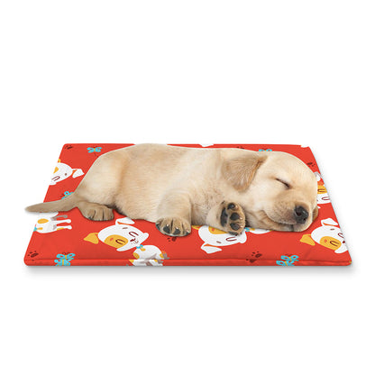 Cartoon Jack Russell Terrier Print Pet Cooling Mat Cover