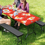 Cartoon Jack Russell Terrier Print Picnic Table Cover