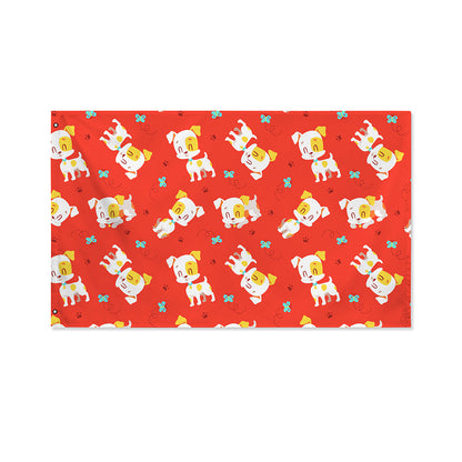 Cartoon Jack Russell Terrier Print Polyester Flag