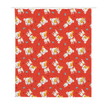 Cartoon Jack Russell Terrier Print Polyester Shower Curtain