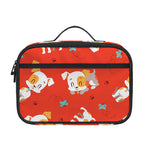Cartoon Jack Russell Terrier Print Portable Lunch Bag