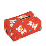 Cartoon Jack Russell Terrier Print Rectangle Tissue Box Cover