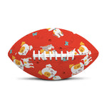 Cartoon Jack Russell Terrier Print Rugby Ball