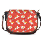 Cartoon Jack Russell Terrier Print Saddle Bag