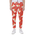 Cartoon Jack Russell Terrier Print Joggers
