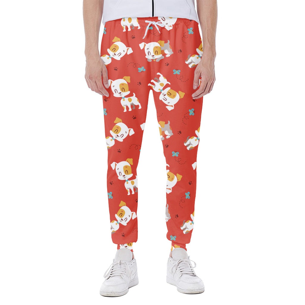 Cartoon Jack Russell Terrier Print Scuba Joggers