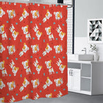 Cartoon Jack Russell Terrier Print Shower Curtain