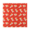 Cartoon Jack Russell Terrier Print Silk Bandana