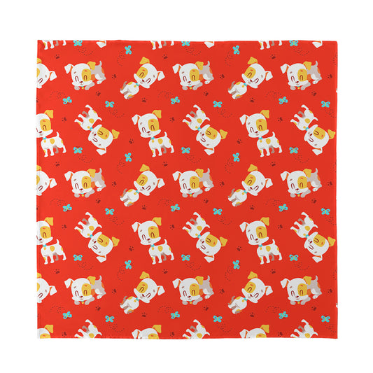 Cartoon Jack Russell Terrier Print Silk Bandana