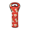 Cartoon Jack Russell Terrier Print Single Neoprene Wine Tote