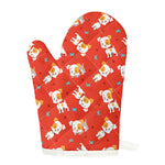 Cartoon Jack Russell Terrier Print Single Oven Mitt