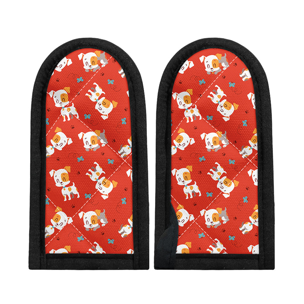 Cartoon Jack Russell Terrier Print Skillet Handle Cover