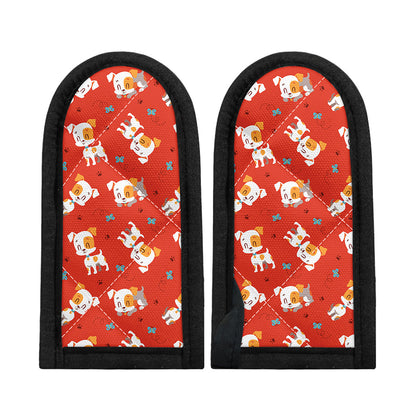 Cartoon Jack Russell Terrier Print Skillet Handle Cover