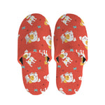 Cartoon Jack Russell Terrier Print Slippers