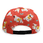 Cartoon Jack Russell Terrier Print Snapback Cap