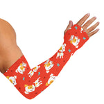 Cartoon Jack Russell Terrier Print Sun Protection Arm Sleeves