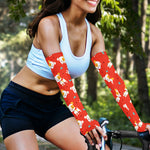 Cartoon Jack Russell Terrier Print Sun Protection Arm Sleeves