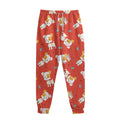 Cartoon Jack Russell Terrier Print Sweatpants
