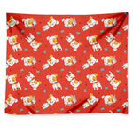 Cartoon Jack Russell Terrier Print Tapestry