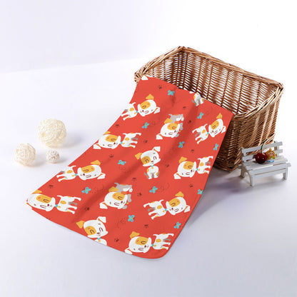 Cartoon Jack Russell Terrier Print Towel