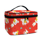 Cartoon Jack Russell Terrier Print Travel Makeup Bag