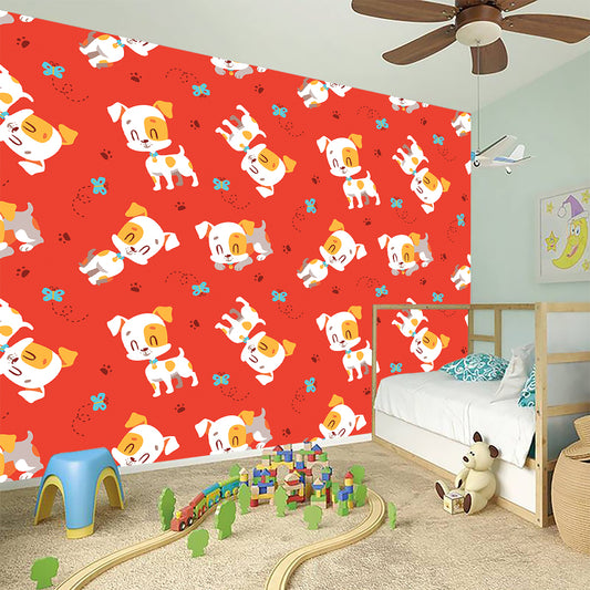 Cartoon Jack Russell Terrier Print Wall Sticker