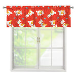Cartoon Jack Russell Terrier Print Window Valance