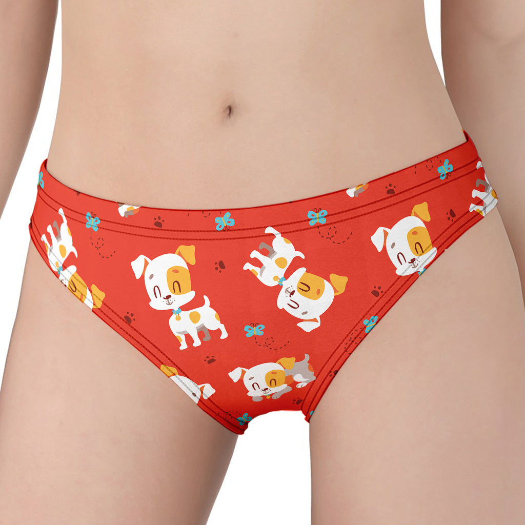 Cartoon Jack Russell Terrier Print Women's Panties