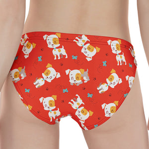 Cartoon Jack Russell Terrier Print Women's Panties