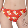 Cartoon Jack Russell Terrier Print Women's Thong