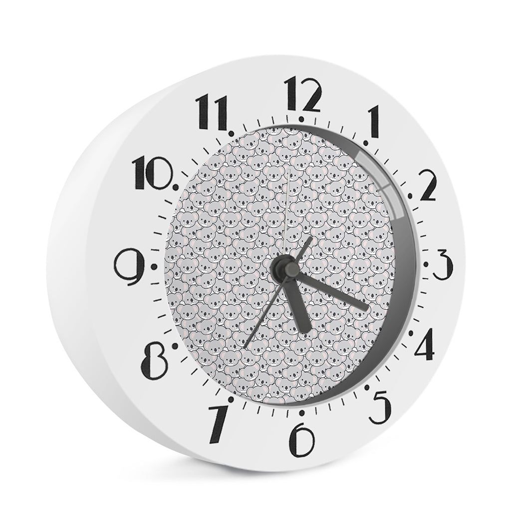 Cartoon Koala Pattern Print Alarm Clock
