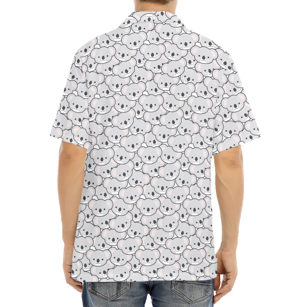 Cartoon Koala Pattern Print Aloha Shirt