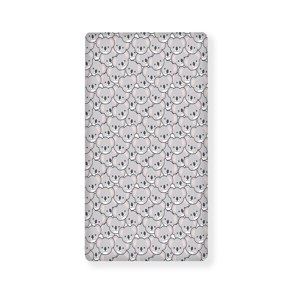 Cartoon Koala Pattern Print Baby Crib Sheet