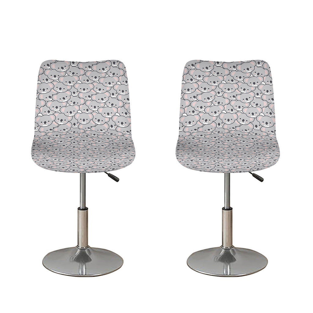 Cartoon Koala Pattern Print Bar Stool Covers