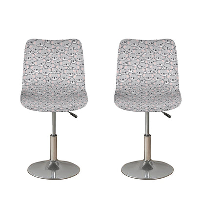 Cartoon Koala Pattern Print Bar Stool Covers