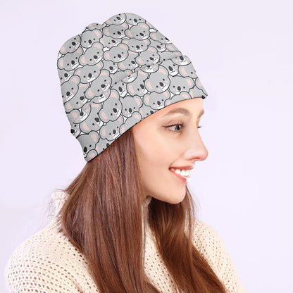 Cartoon Koala Pattern Print Beanie