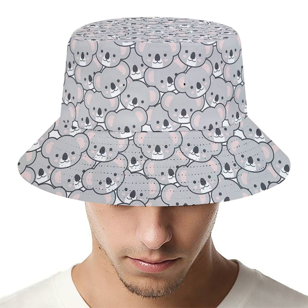 Cartoon Koala Pattern Print Bucket Hat
