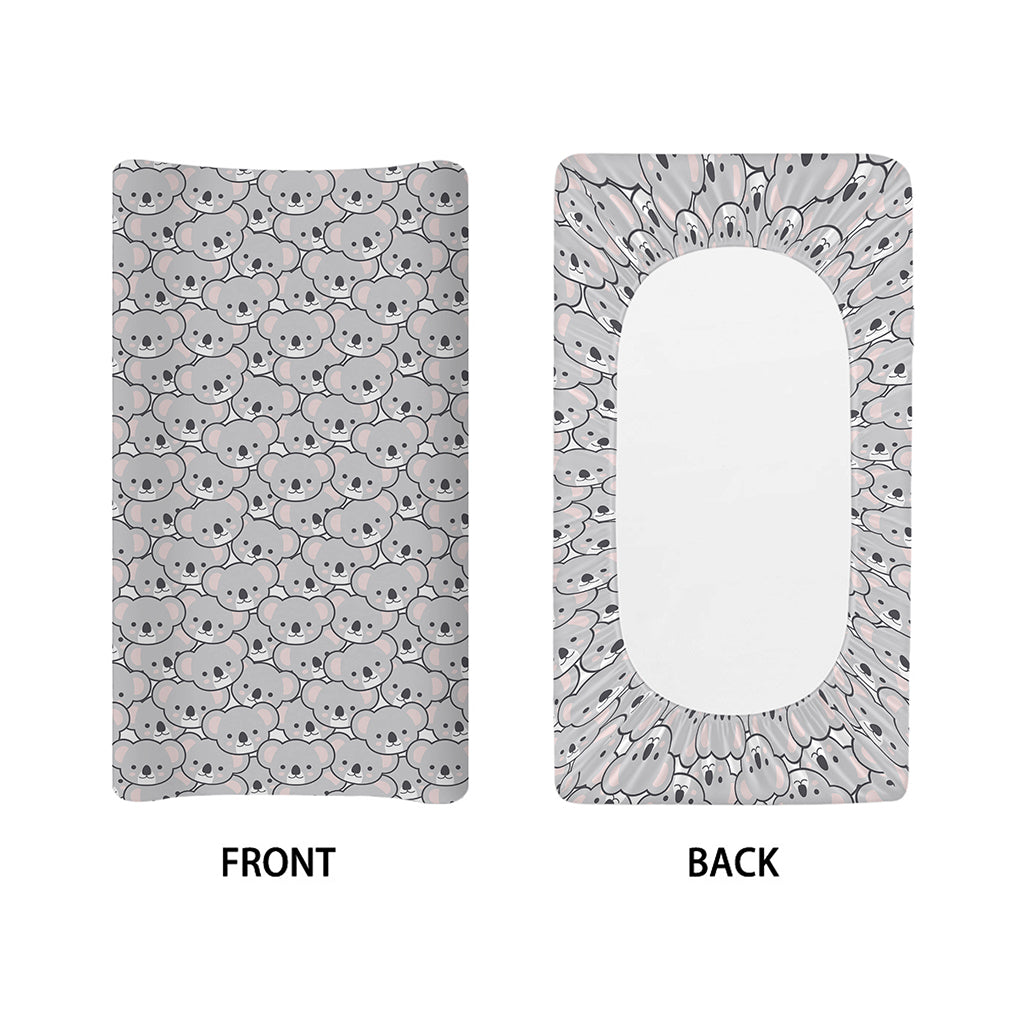 Cartoon Koala Pattern Print Changing Pad Cover