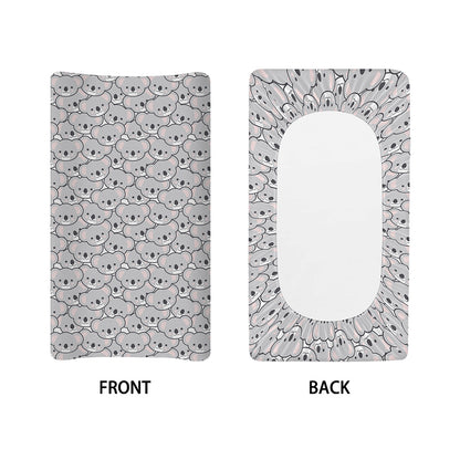 Cartoon Koala Pattern Print Changing Pad Cover