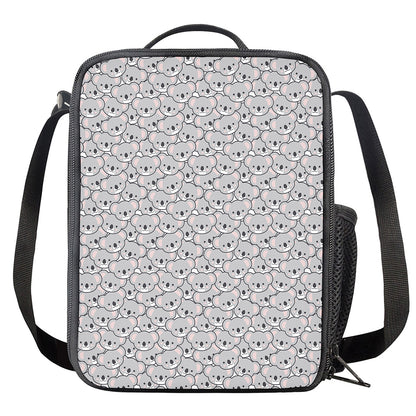 Cartoon Koala Pattern Print Crossbody Lunch Bag