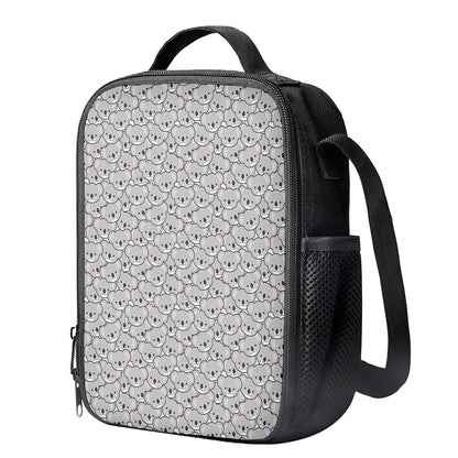 Cartoon Koala Pattern Print Crossbody Lunch Bag