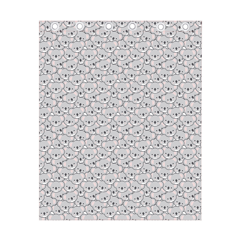 Cartoon Koala Pattern Print Curtain