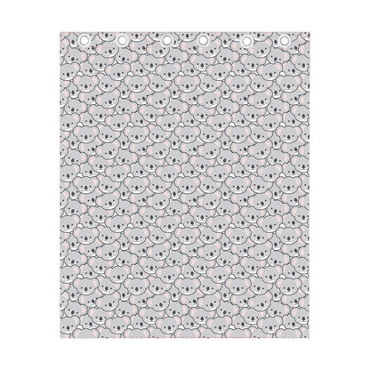 Cartoon Koala Pattern Print Curtain